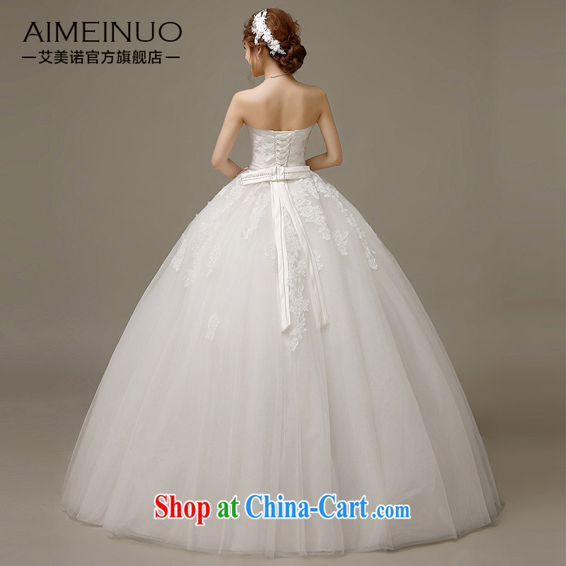 wedding dresses 2015 spring and summer Korean bridal wedding lace take a draw hem erase chest strap beauty with yarn H - 56 white XXL, AIDS, and the United States (Imeinuo), online shopping