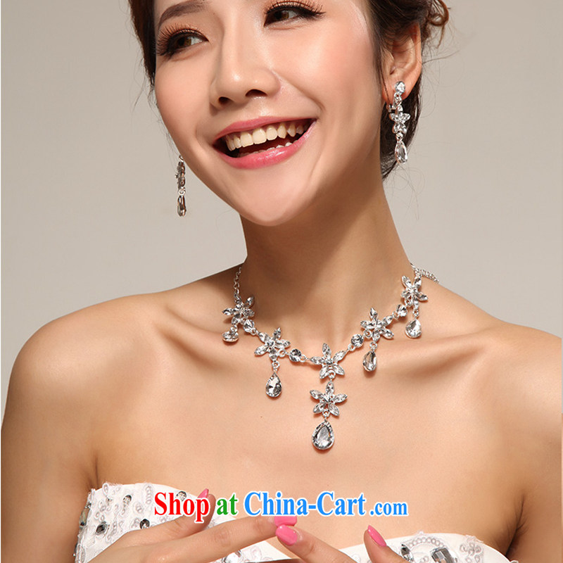 Seol Ki-hyeon flowers, fabulous fantasy Korean-style water drilling jewelry items set link marriage necklace wedding accessories 3-piece kit jewelry, flower Angel (DUOQIMAN), online shopping