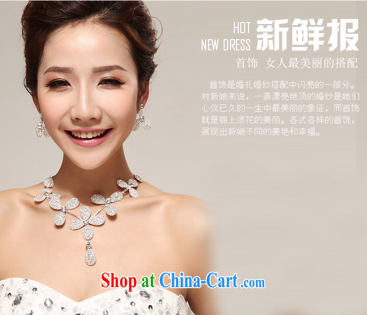 Flower-ki, bride Korean-style Pearl water drill petal necklace earrings bridal wedding dresses accessories styling jewelry pictures, price, brand platters! Elections are good character, the national distribution, so why buy now enjoy more preferential! Health