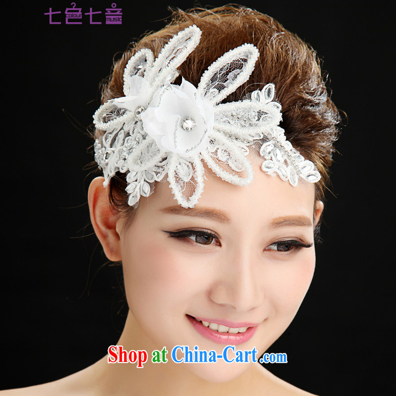 7 color 7 tone hand lace flowers and flower Korean-style bridal and wedding hair accessories wedding-jewelry PS 017 white are code