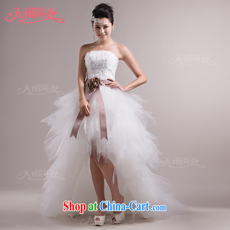 Rain is still Yi marriages 2015 new wedding chest bare sweet Korean Princess shaggy skirt short before long small tail HS 856 white tailored pictures, price, brand platters! Elections are good character, the national distribution, so why buy now enjoy more preferential! Health