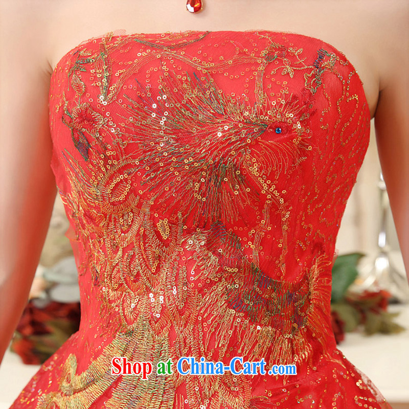 Rain is still Yi New bridal wedding dresses upscale wedding wedding dresses presided over the red wedding HS 825 red tailored, rain is clothing, and shopping on the Internet