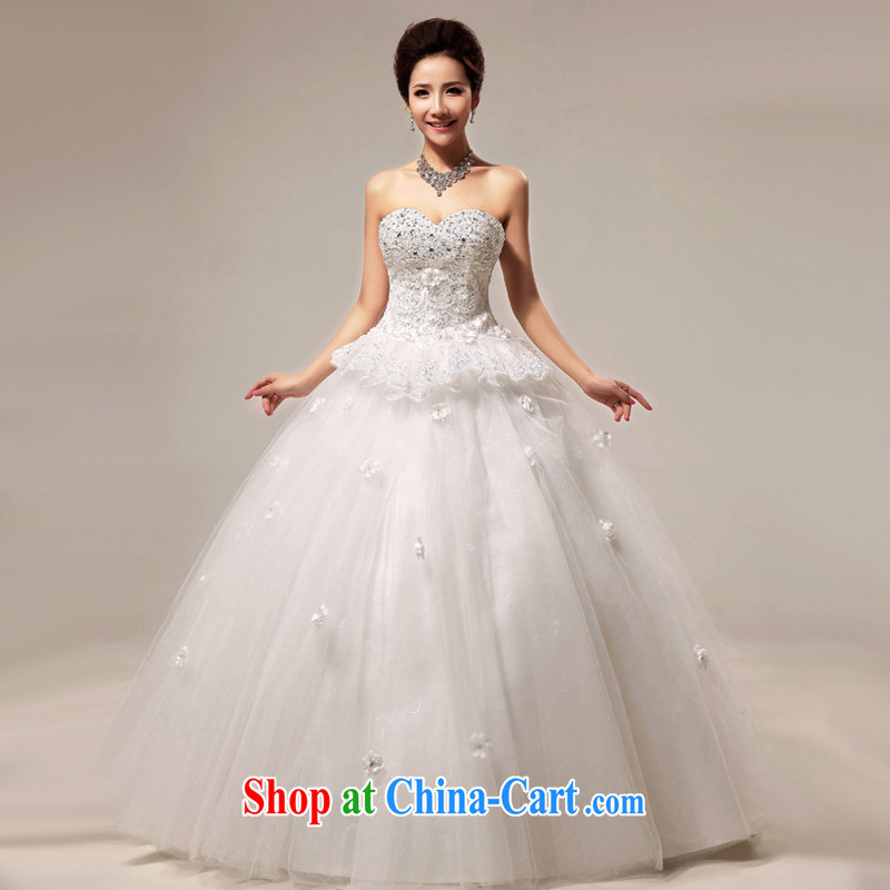 Rain is still Yi 2015 new wedding dresses Korean Luxury Water drilling wiped his chest strap marriages Princess skirt HS 912 white tailored, rain is clothing, and shopping on the Internet