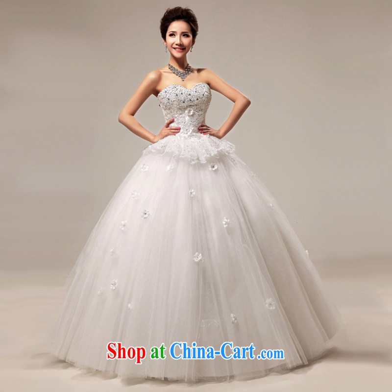 Rain is still Yi 2015 new wedding dresses Korean Luxury Water drilling wiped his chest strap marriages Princess skirt HS 912 white tailored, rain is clothing, and shopping on the Internet