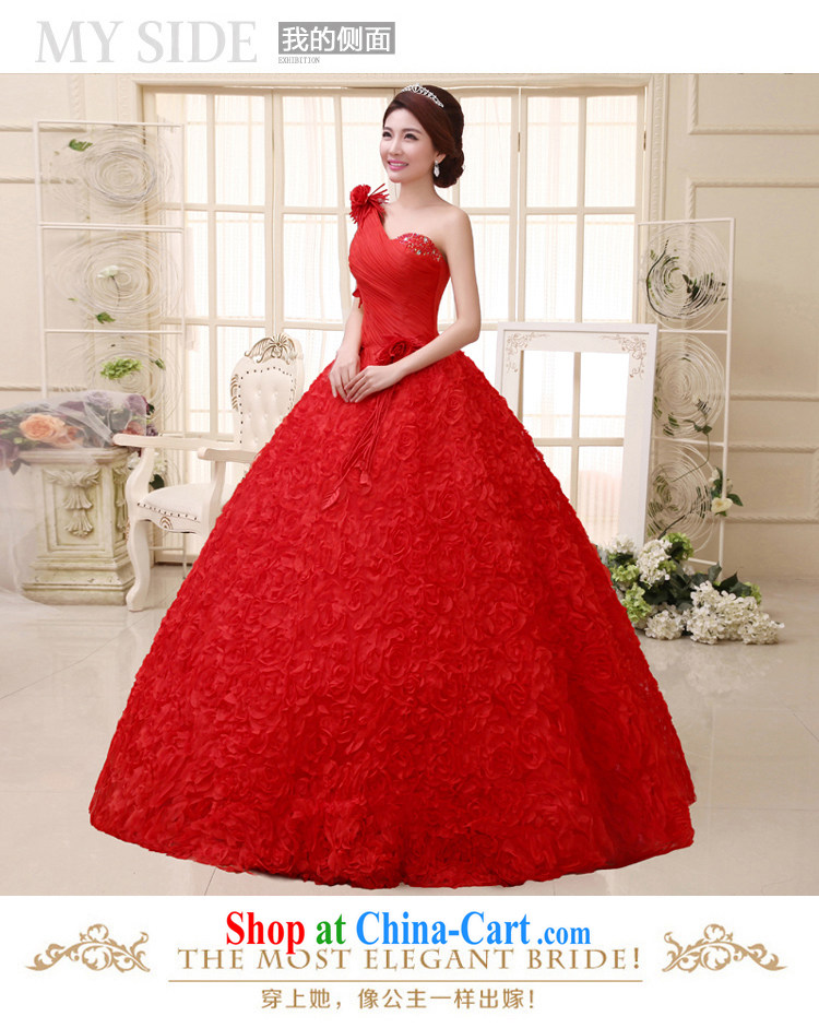 Rain is still clothing bridal dresses 2015 new single shoulder Princess marriage shaggy white dresses with large code wedding HS 915 red tailored pictures, price, brand platters! Elections are good character, the national distribution, so why buy now enjoy more preferential! Health