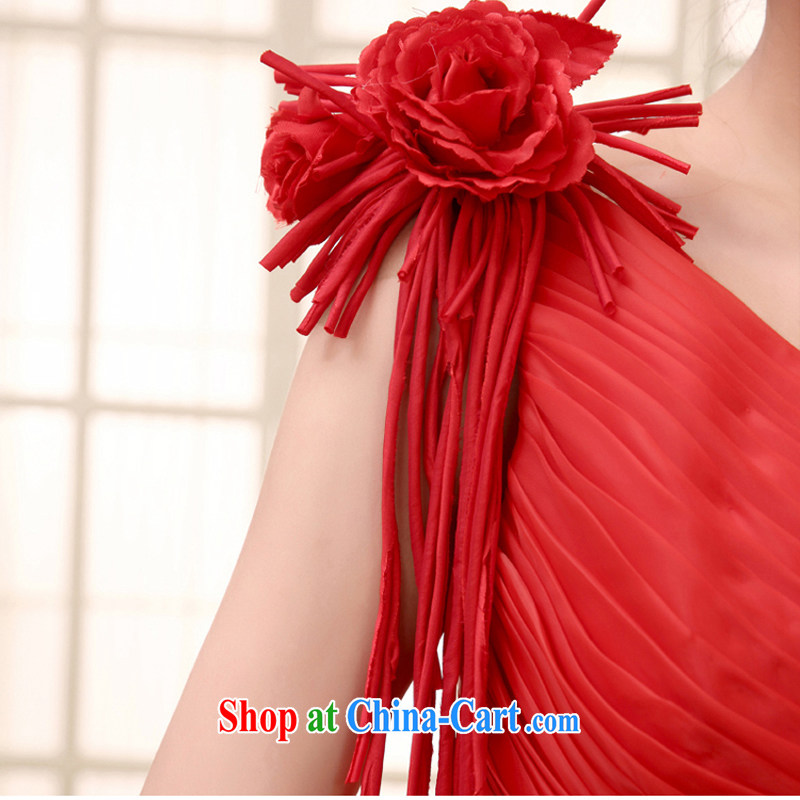 Rain is still clothing bridal dresses 2015 new single shoulder Princess marriage shaggy white dresses with large code wedding HS 915 red tailored, rain is clothing, and shopping on the Internet