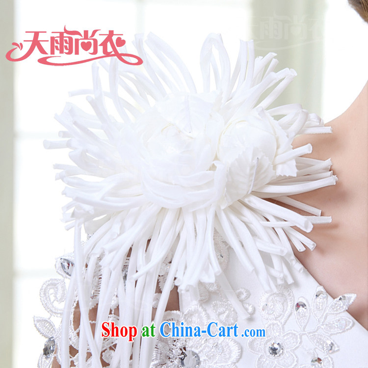 Rain is still clothing bridal wedding 2015 new wedding dresses Korean bridal Princess tied with single shoulder flowers water drilling lace with HS 928 white tailored pictures, price, brand platters! Elections are good character, the national distribution, so why buy now enjoy more preferential! Health