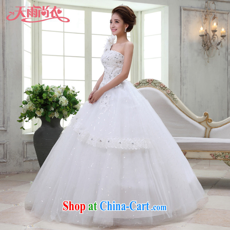 Rain is still clothing bridal wedding 2015 new wedding dresses Korean bridal Princess tie-down the shoulder flowers water drilling lace with HS 928 white tailored, rain is still clothing, shopping on the Internet