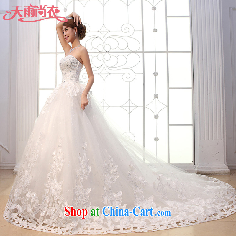 Rain is still Yi 2015 new upscale bridal tied with Korean-style bare chest wedding dresses Deluxe Big-tail HS 929 white tailored Rain Coat yet, shopping on the Internet