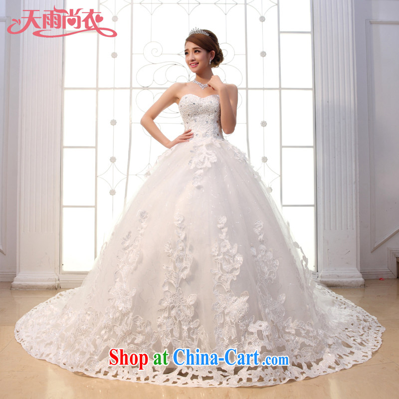 Rain is still Yi 2015 new upscale bridal tied with Korean-style bare chest wedding dresses Deluxe Big-tail HS 929 white tailored Rain Coat yet, shopping on the Internet