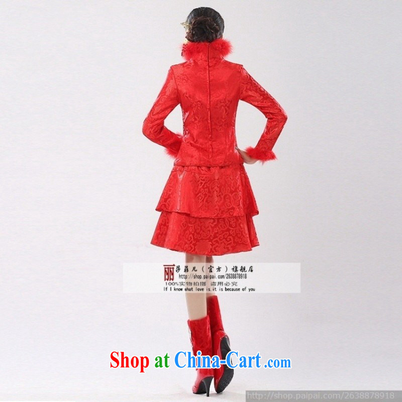 Autumn and Winter, bridal short cotton dresses two kits, winter wedding dress toast Service Package customers to size will not be refunded, love so Pang, shopping on the Internet