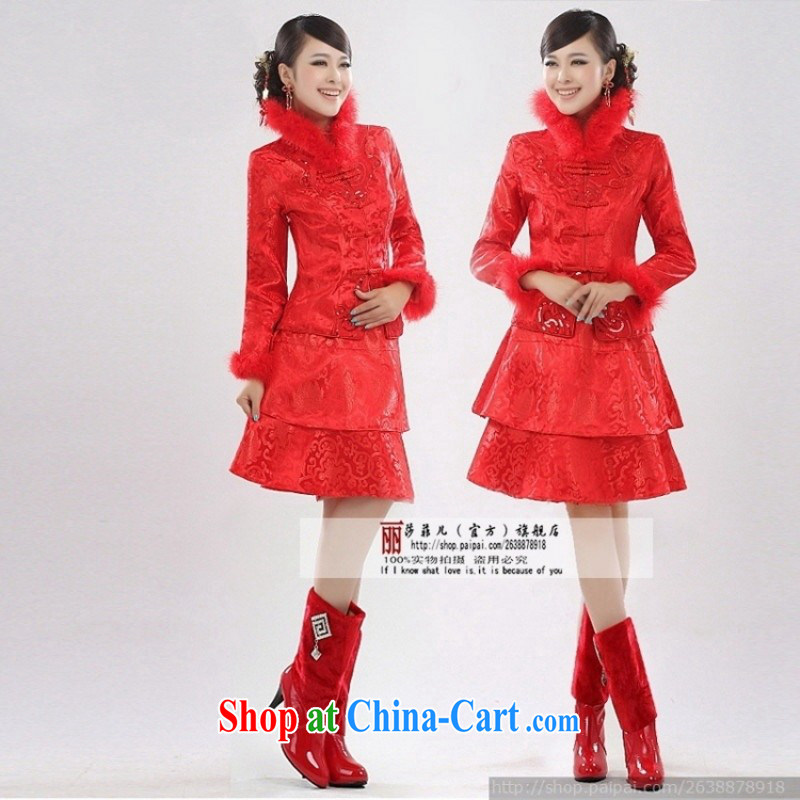 Autumn and Winter, bridal short cotton dresses two kits, winter wedding dress toast Service Package customers to size will not be refunded, love so Pang, shopping on the Internet