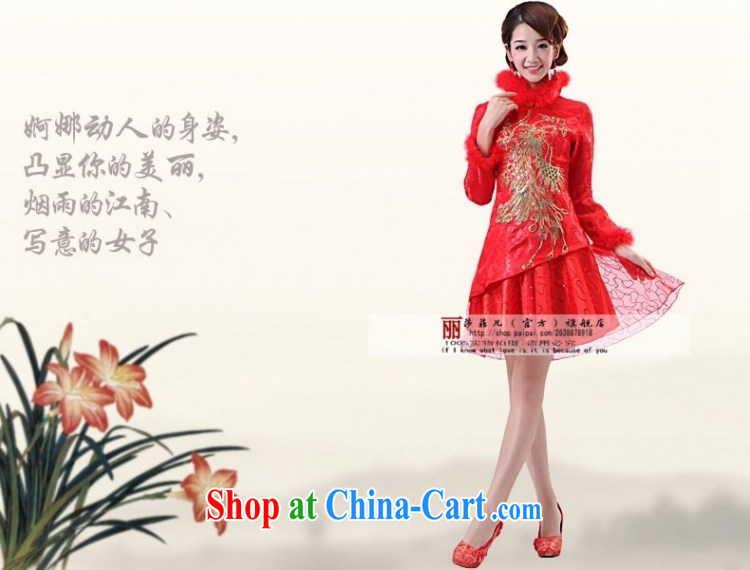 Dresses winter clothes 2014 new long-sleeved bridal dresses wedding autumn and winter dresses, short, red bows clothes cotton Customer to size the do not return pictures, price, brand platters! Elections are good character, the national distribution, so why buy now enjoy more preferential! Health