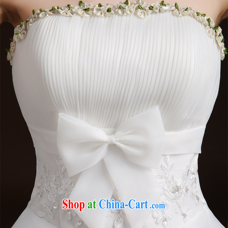 Wei Qi-tail wedding dresses 2015 summer new wipe chest wedding tail wedding wedding dresses tied with wedding, female A field dress white XL, Qi wei (QI WAVE), online shopping