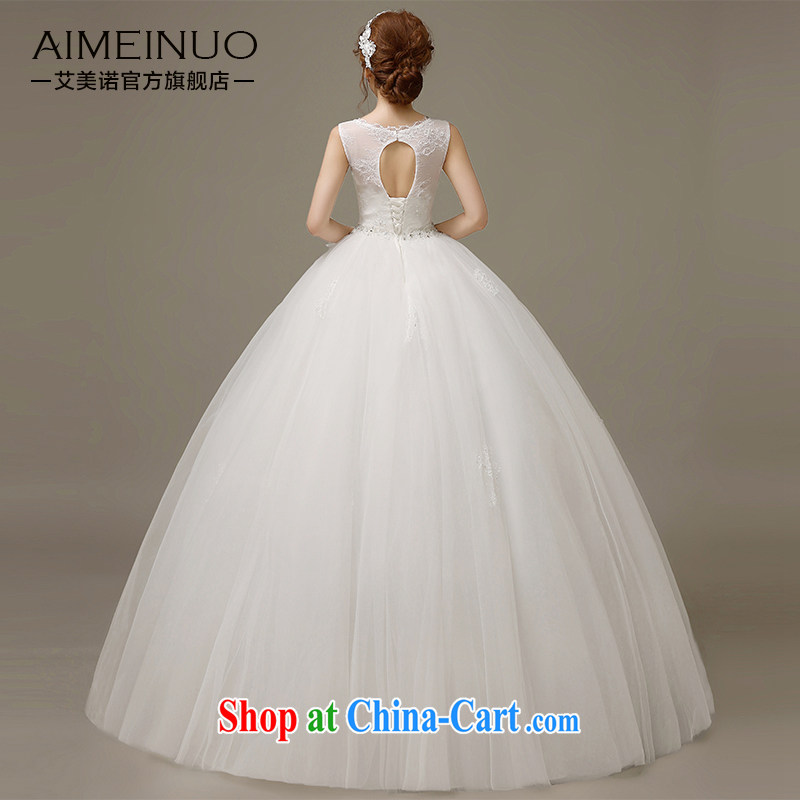 wedding dresses 2015 spring and summer gauze lace shoulders the Field shoulder Korean version Mary Magdalene Beauty Chest strap with yarn H - 57 white XXL, the American (Imeinuo), online shopping