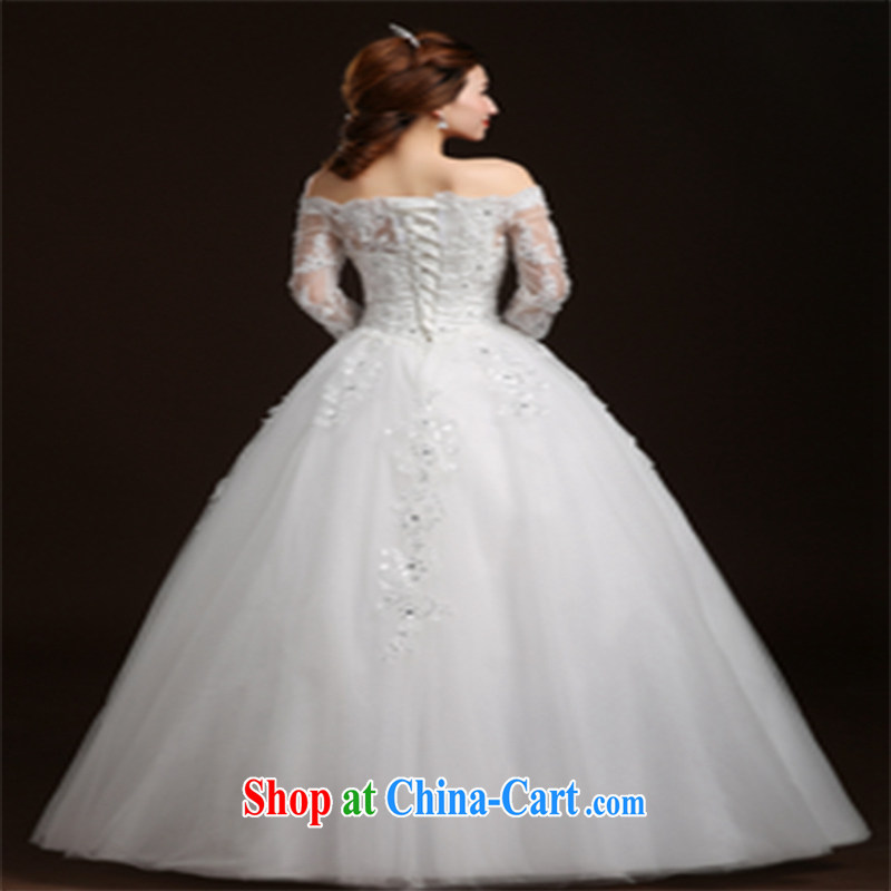 Qi wei summer new wedding dresses 2015 New Field shoulder alignment, wedding lace wedding long-sleeved wedding dresses with white XL, Qi wei (QI WAVE), online shopping