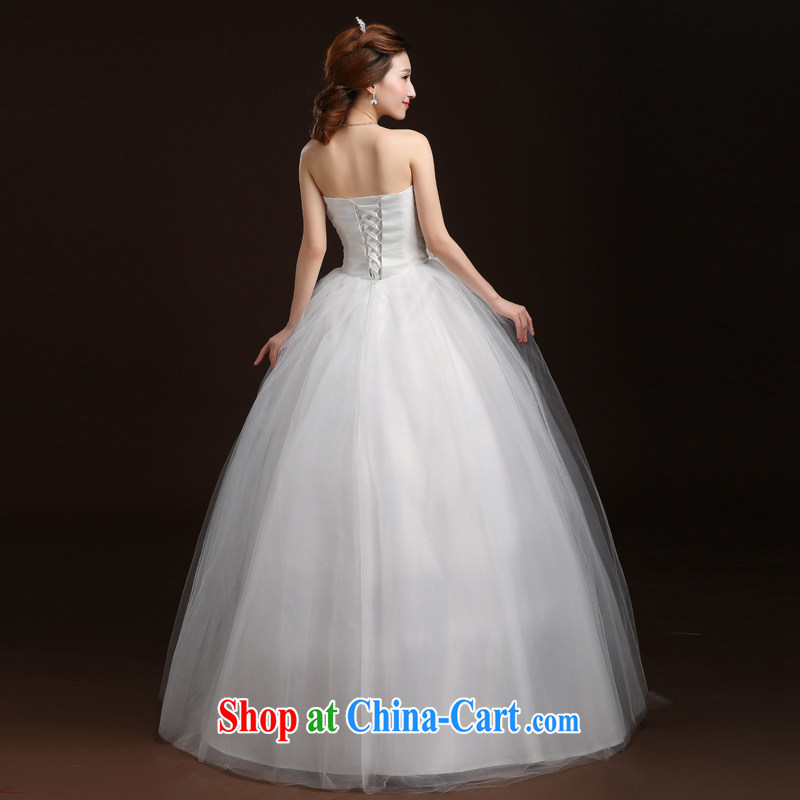 Qi wei summer 2015 new wedding Korean wiped his chest wedding dresses with straps marriages wedding dresses shaggy dress wedding with white XL, Qi wei (QI WAVE), online shopping