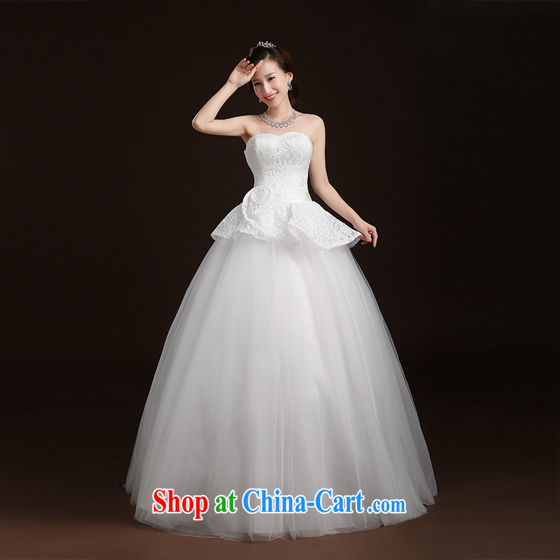 Qi wei wedding dresses new summer 2015, stylish wedding is also lace with Korean brides wedding A Field dress white XL