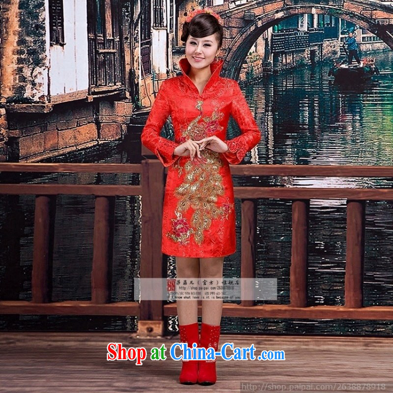 elegant qipao short stylish wedding dress day dresses wedding wedding toast etiquette wedding customer for this size will be no refunds or exchanges, so Pang, shopping on the Internet