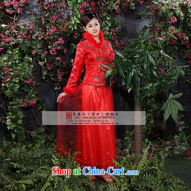 2014 new bridal wedding dresses wedding dresses Chinese qipao package winter clothes wedding antique dresses 5093 customers to size will not be refunded, love so Pang, shopping on the Internet