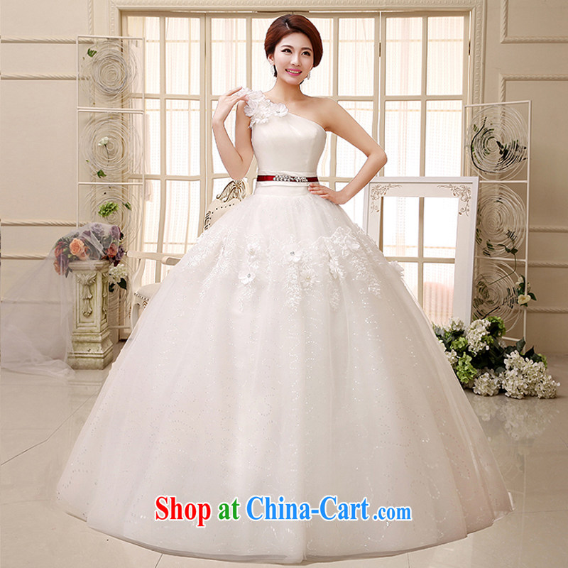 Rain is still clothing bridal wedding 2015 new spring and summer sweet tied with Korean-style wood drill with flowers white marriage single shoulder yarn HS 969 white tailored, rain is clothing, and shopping on the Internet