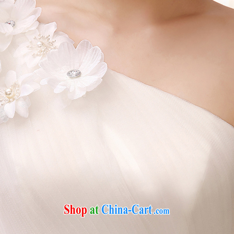 Rain is still clothing bridal wedding 2015 new spring and summer sweet tied with Korean-style wood drill with flowers white marriage single shoulder yarn HS 969 white tailored, rain is clothing, and shopping on the Internet
