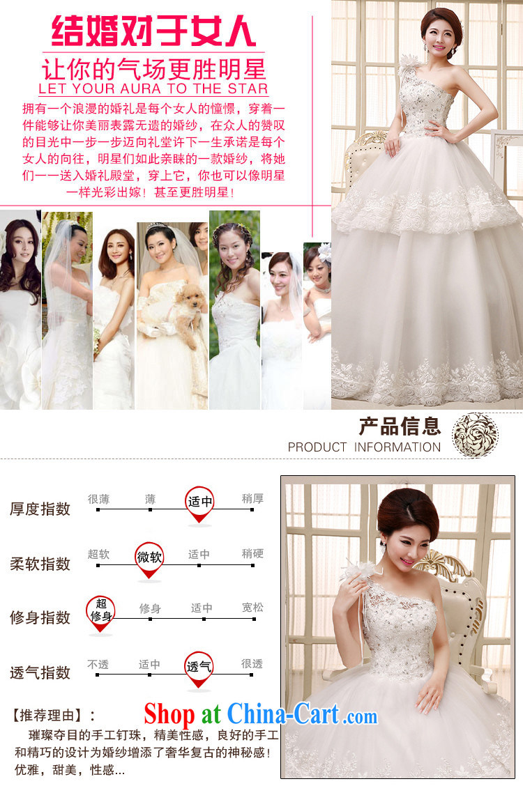 Rain is still clothing bridal 2015 new sweet tied with Korean-style lace-wood drill flowers luxury White single shoulder wedding HS 970 white tailored pictures, price, brand platters! Elections are good character, the national distribution, so why buy now enjoy more preferential! Health