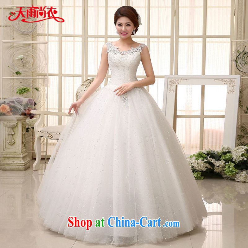 Rain is still Yi marriages 2015 new elegant Princess double-shoulder lace strap inserts drill with wedding HS 972 white tailored