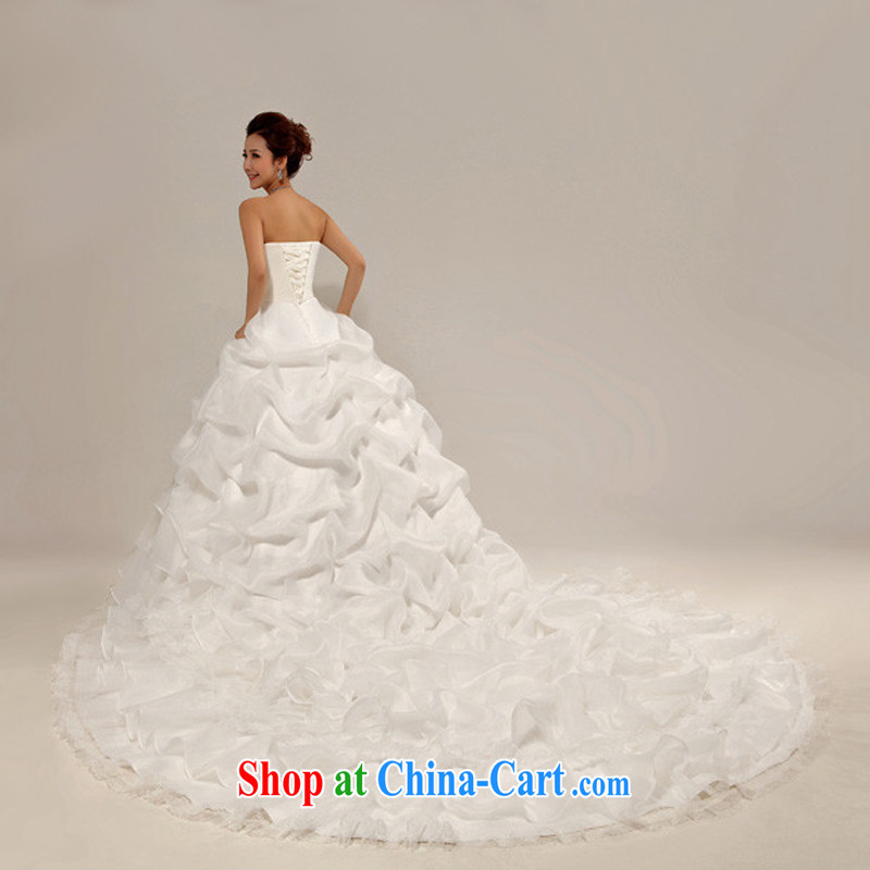 Rain is still Yi marriages 2015 new large, Princess the tail tie-down wedding HS 828 white tailored, rain is clothing, and shopping on the Internet