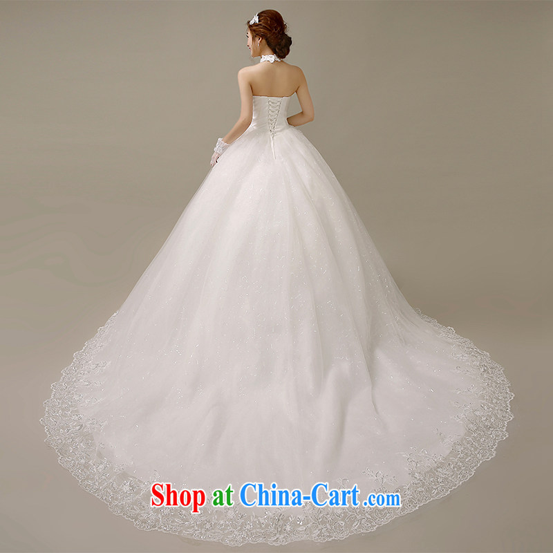 The United States, wedding dresses 2015 new stylish Korean version is also lace beaded bridal wedding beauty tied with small tail H - 61 white XL, AIDS, and the United States (Imeinuo), online shopping