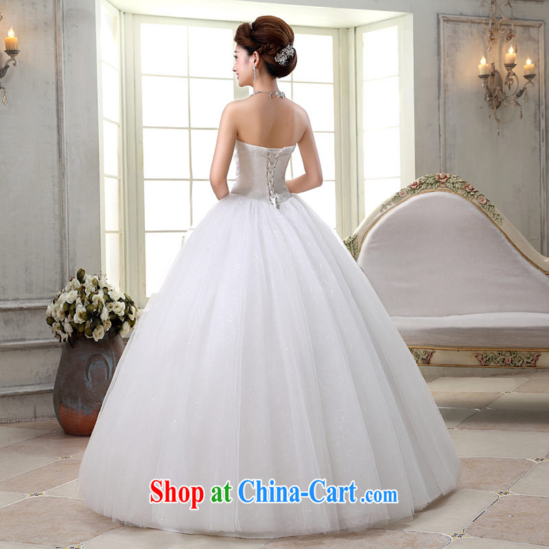 Love Life 2015 new Korean-style with bare chest larger water drilling wedding retro Princess pregnant graphics thin wedding dress girls white XXL, love life, and shopping on the Internet