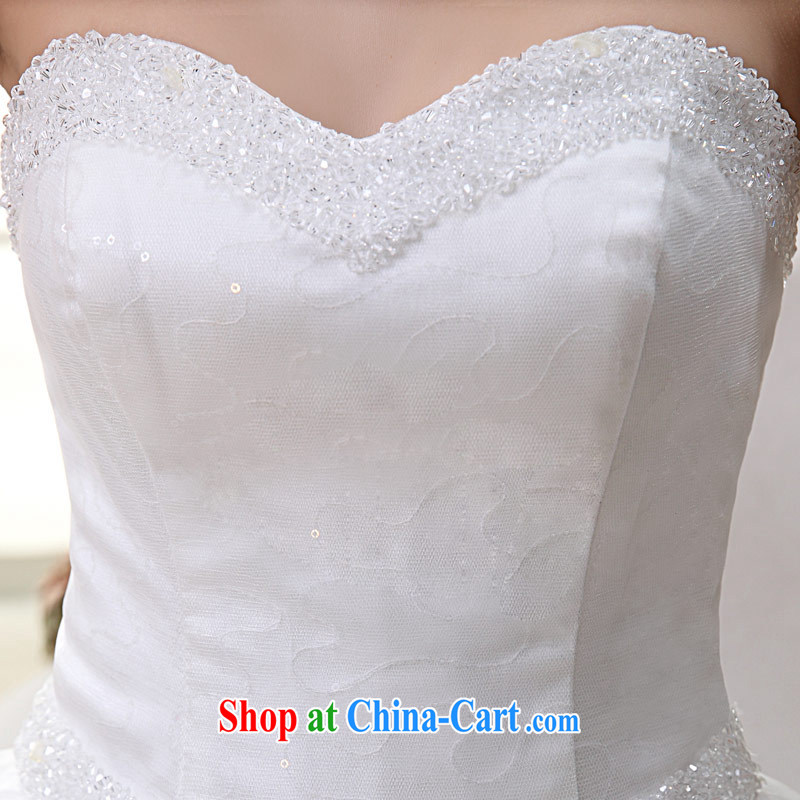 Love Life 2015 new Korean-style with bare chest larger water drilling wedding retro Princess pregnant graphics thin wedding dress girls white XXL, love life, and shopping on the Internet
