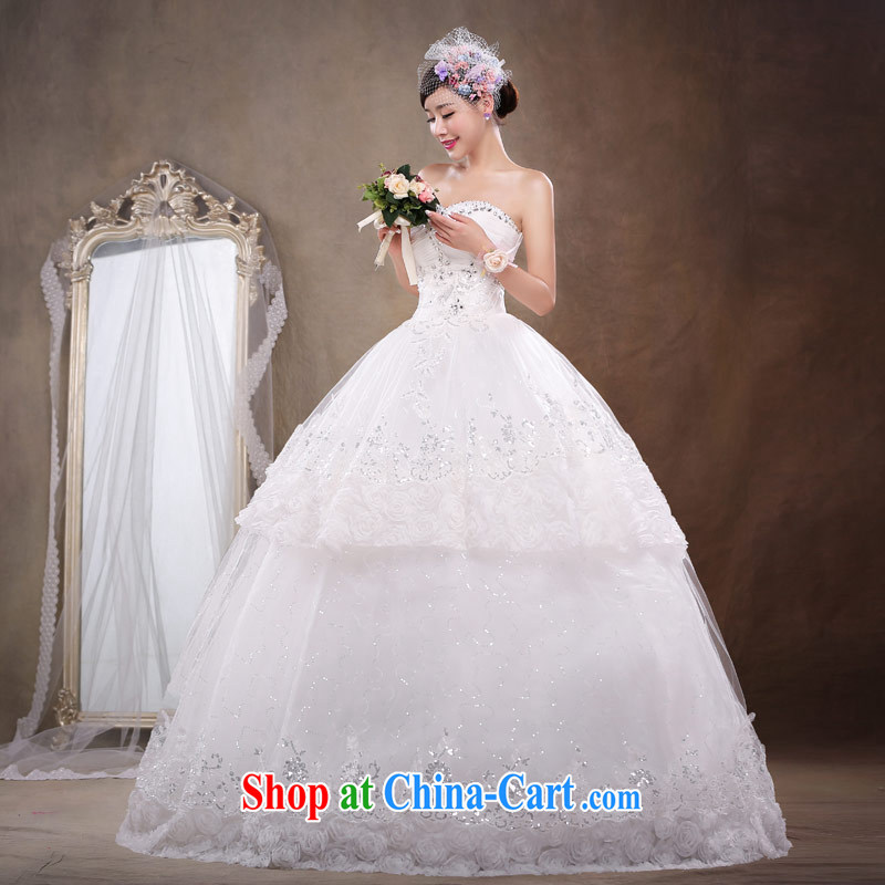 Love Life 2015 new large, pregnant wedding bridal upscale custom erase chest Korean dress deluxe with new white XXL, love life, and shopping on the Internet