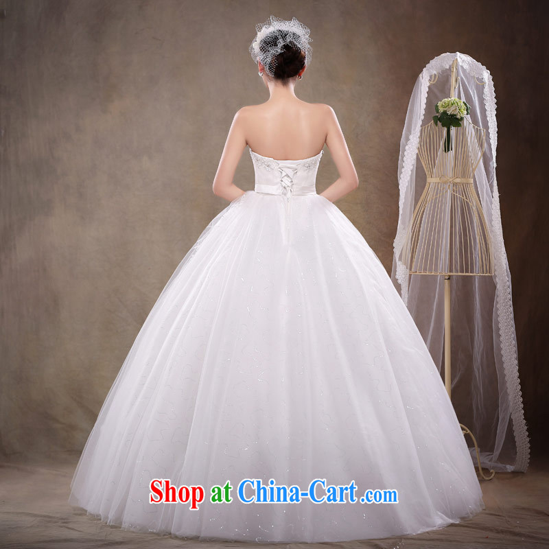 Love Life 2015 new, pregnant women, the Princess Mary Magdalene Korean chest-strap wedding dresses high-waist and stylish bride Korean version with white XXL, love life, and shopping on the Internet