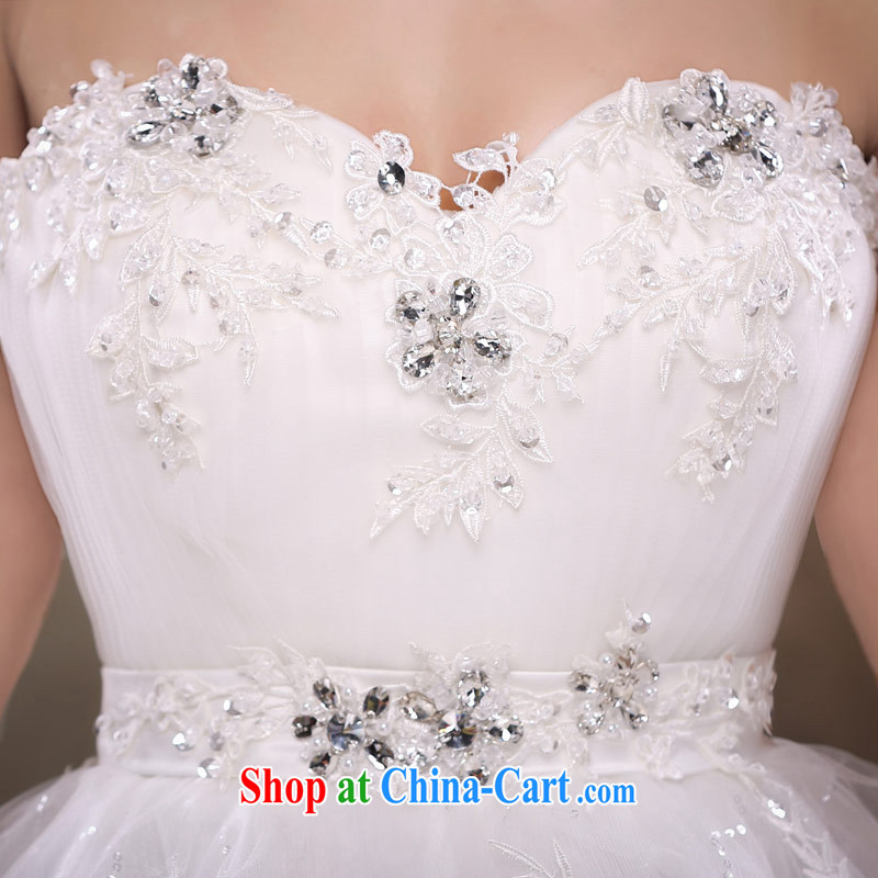Love Life 2015 new, pregnant women, the Princess Mary Magdalene Korean chest-strap wedding dresses high-waist and stylish bride Korean version with white XXL, love life, and shopping on the Internet