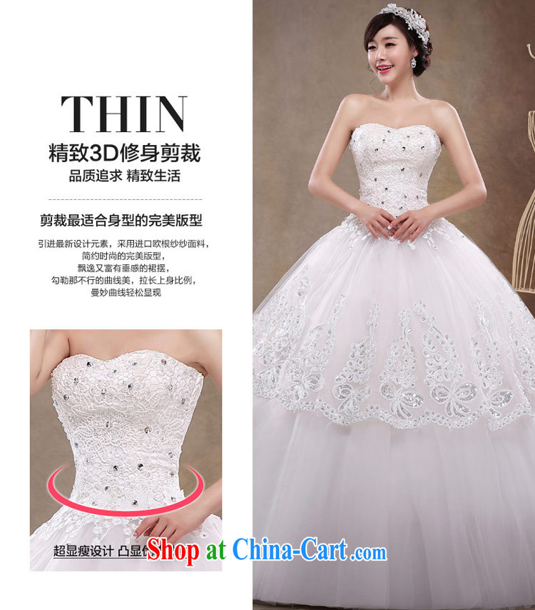 2015 new erase chest white with wedding bridal lace standard Korean Princess style dress dress wedding dress girls white XXL pictures, price, brand platters! Elections are good character, the national distribution, so why buy now enjoy more preferential! Health