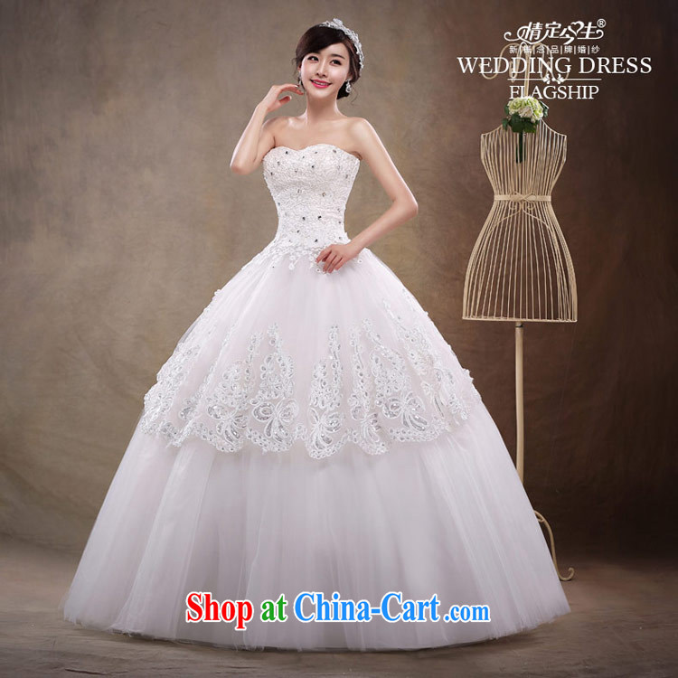 2015 new erase chest white with wedding bridal lace standard Korean Princess style dress dress wedding dress girls white XXL pictures, price, brand platters! Elections are good character, the national distribution, so why buy now enjoy more preferential! Health