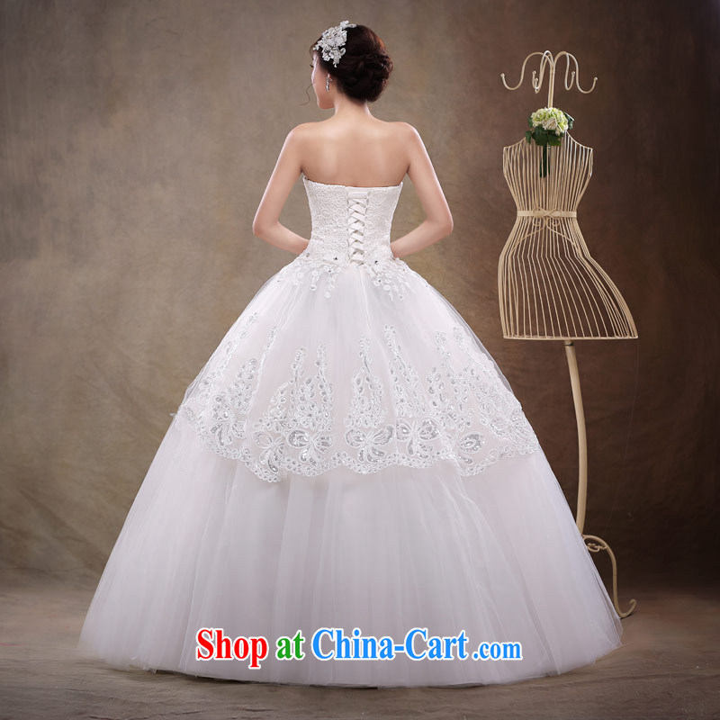 2015 new erase chest white with wedding bridal lace up Korean Princess style dress dress wedding dress girls white XXL, love life, and shopping on the Internet