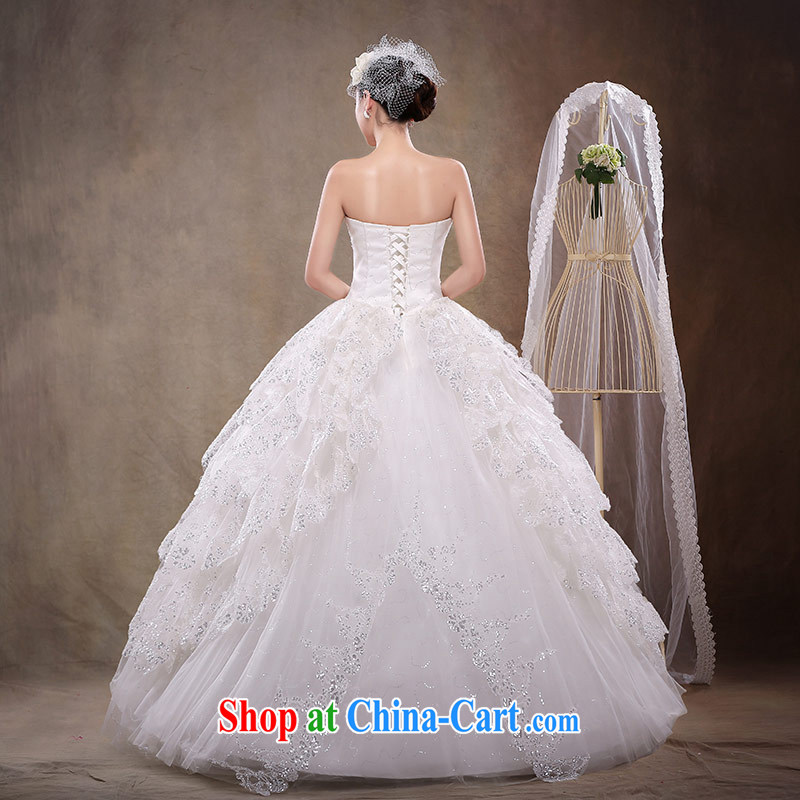 Love Life 2015 new Korean-style Korean bridal erase chest strap lace wedding dresses retro with wedding dress girls white XXL, love life, and shopping on the Internet