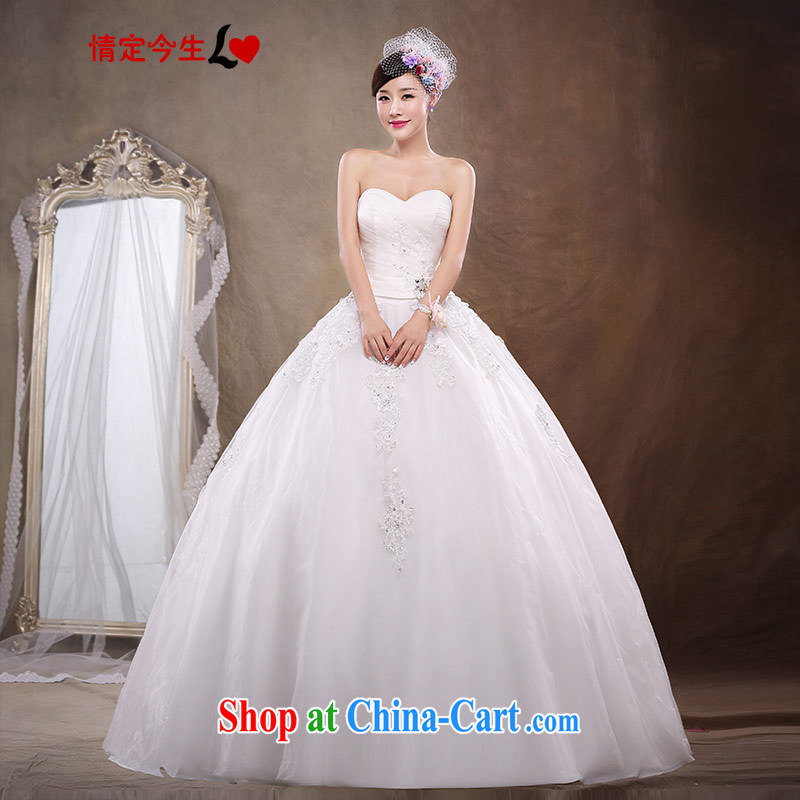 Love Life 2015 new Korean pregnant women wedding bridal autumn and winter wiped chest parquet drill with wedding dress girls white XXL