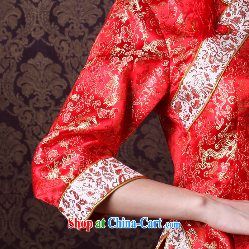 2014 new autumn and winter clothes wedding dress red traditional cuff wedding bridal dresses bows service 2146 21,467 sub-cuff XL sporting, wind, shopping on the Internet