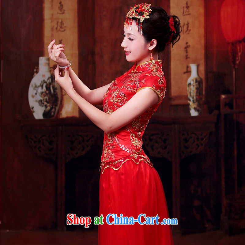 Ruyi style in a new, Bridal Suite Chinese wedding married Yi red bridal the Marriage Code cheongsam dress 4328 4328 small dress XXL sporting, wind, shopping on the Internet