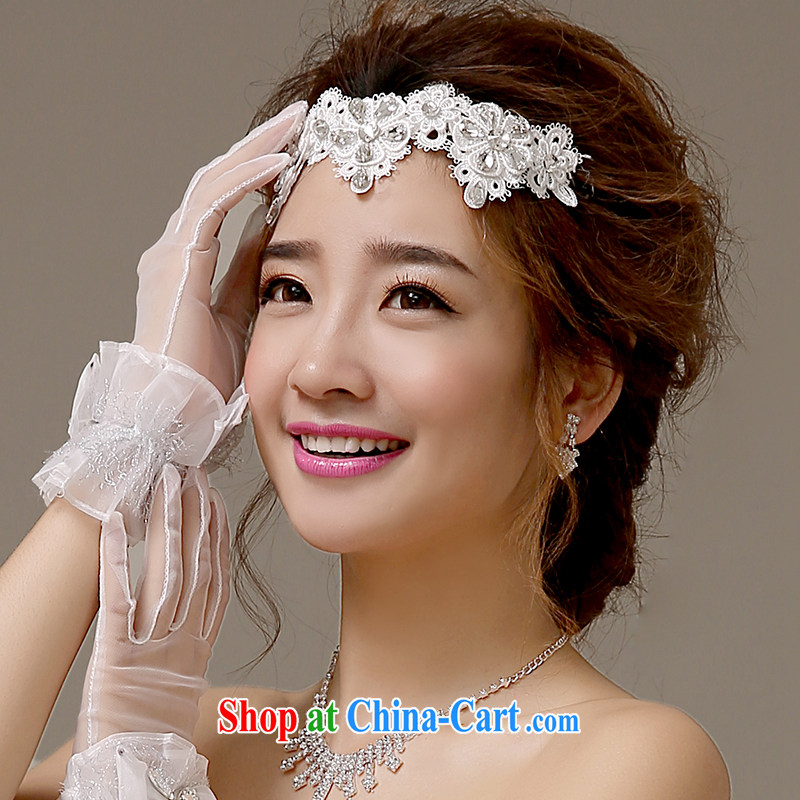 The United States and the bride's wedding dresses toast clothing and jewelry bridal and flower bridal wedding accessories lace inserts drill with flowers and ornaments white TH - 04 white, the United States, (Imeinuo), shopping on the Internet
