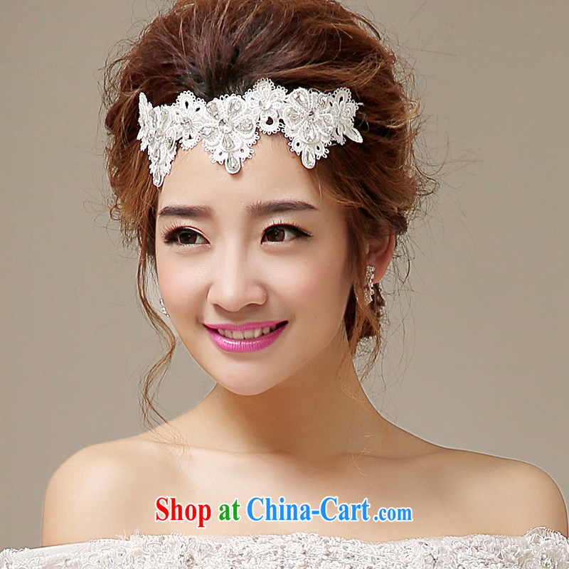 The United States and the bride's wedding dresses toast clothing and jewelry bridal and flower bridal wedding accessories lace inserts drill with flowers and ornaments white TH - 04 white, the United States, (Imeinuo), shopping on the Internet