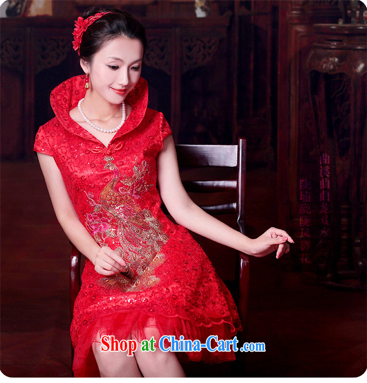 ruyi, bride Chinese skirts wedding toast serving red embroidery dress Chinese qipao gift 4605 4605 red XL pictures, price, brand platters! Elections are good character, the national distribution, so why buy now enjoy more preferential! Health