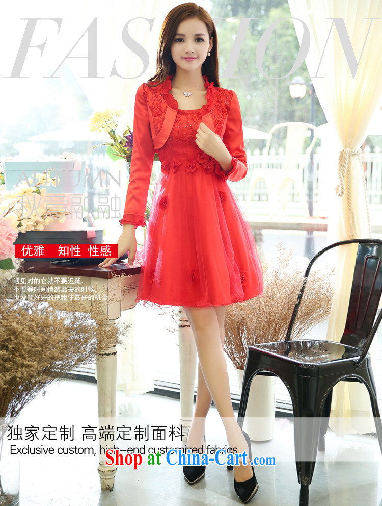 and the United States and even fall 2014 the new lace stitching bridal back doors pregnant women married long-sleeved dress uniform toast bridal evening dress two-piece red XXXL pictures, price, brand platters! Elections are good character, the national distribution, so why buy now enjoy more preferential! Health
