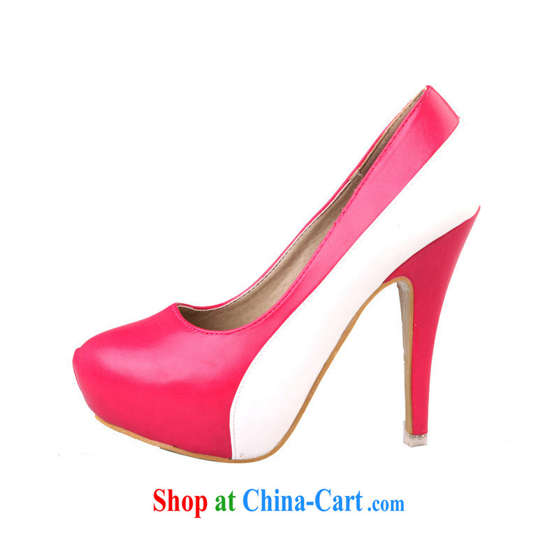 2014 new wedding shoes bridal wedding shoes high heel shoes waterproof desk knocked color tile ultra-high-heel shoes and marriage 9, love so Pang, online shopping