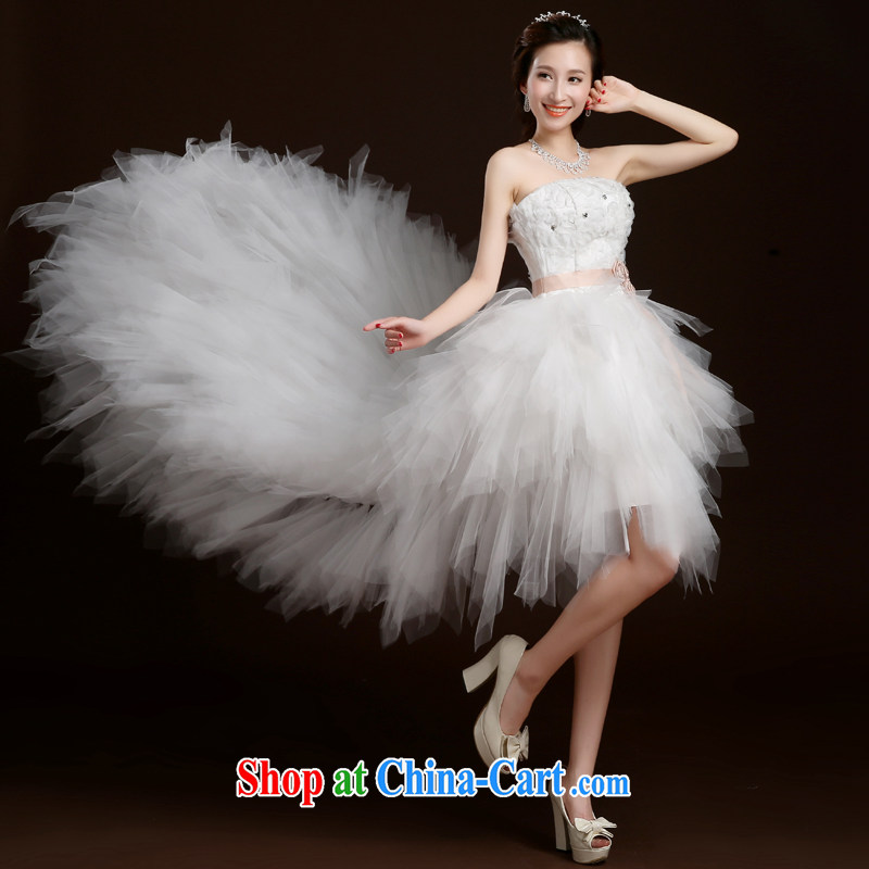 Ms Audrey EU Qi 2015 summer new Korean wiped his chest and end after a long wedding tie lace small tail tied with bridal gown moderator performance service white customization the $50 7 - 15 Day Shipping, Qi wei (QI WAVE), online shopping