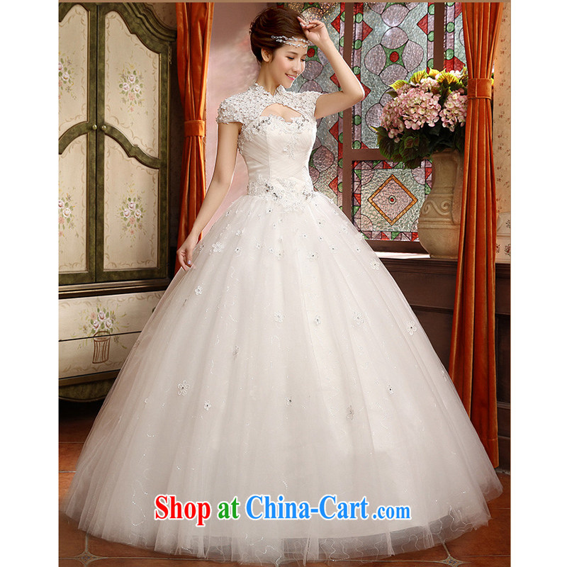 7 color 7 tone Korean version 2015 new lace with back exposed, for package shoulder a shoulder bridal wedding dresses H 039 white tailored (final), 7 color 7 tone, shopping on the Internet