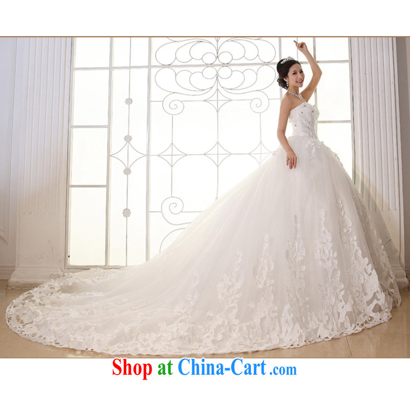 7-Color 7 tone Korean version 2015 new, tied with a bright diamond in the waist, graphics thin heart-shaped bare chest long-tail bridal wedding H 040 white 1M and tailored to 7-Color 7 tone, and, on-line shopping